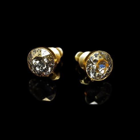 Auskari "Klasika (Gold Patina)" ar Swarovski™ kristāliem